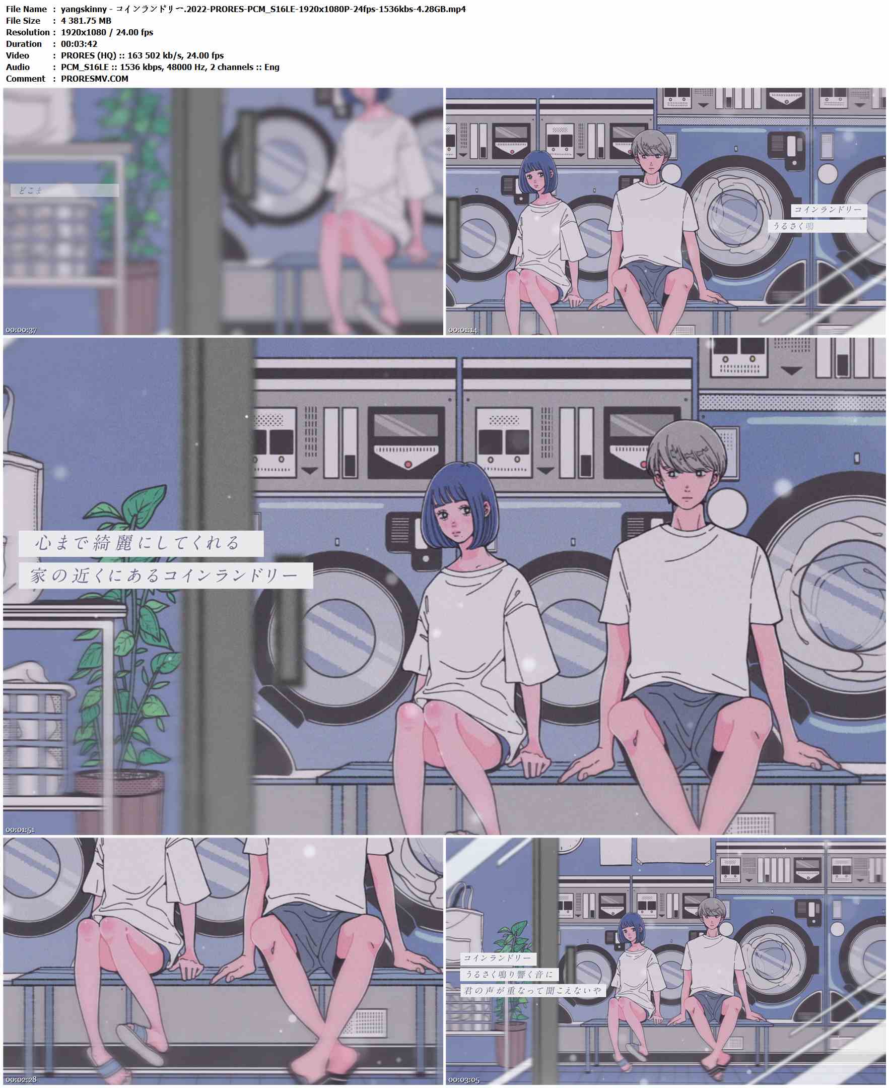 yangskinny - コインランドリー.2022-PRORES-PCM_S16LE-1920x1080P-24fps-1536kbs-4.28GB官方MV_高清MV